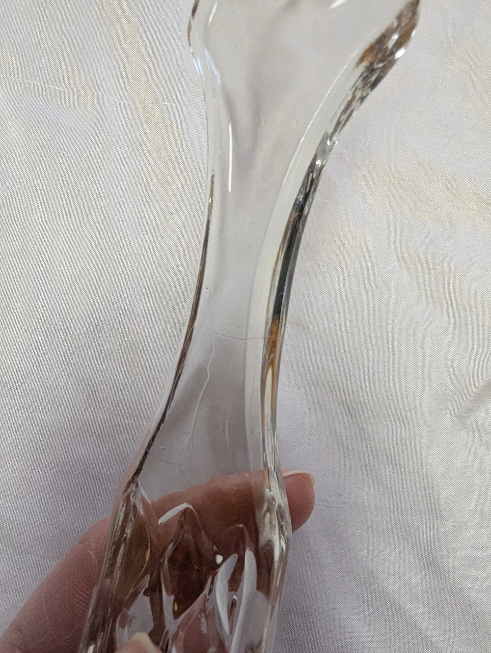 Anchor Hocking Wexford MCM Diamond Point Glass Serving Spoon & Fork Set 10